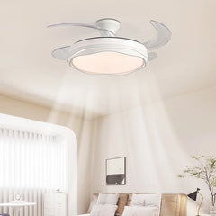 Bedroom Fan Ceiling Light 2025 New Ceiling Light Cream Wind Invisible Restaurant Household Ceiling Fan Light Mute Fan Light