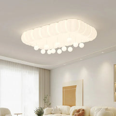 Bubble Cloud Lob Bedroom Ceiling Lamp 2024 New Art Cream Wind Full Spectrum Eye Protection Children's Room Master Bedroom Lamp