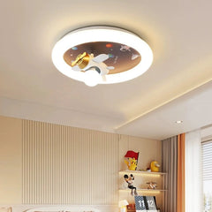 Creative Led Airplane Round Ceiling Light Simple Modern Bedroom Children's Room Ceiling Lamp Home Indoor Decor Lighting Fixture