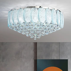 French Cream Style Full Spectrum Ceiling Lamp Creative Feather Living Room Eye Protection LED Bedroom Study Light Luxury Lamps