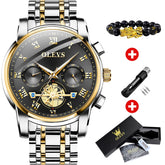 OLEVS Top Brand Men's Watches Classic Roman Scale Dial Luxury Wrist Watch for Man Original Quartz Waterproof Luminous Male reloj