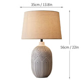 Wabi-sabi Table Lamp, Bedhead and Bedroom Decorative Light Fixture, Villa Retro Living Room Decoration Ceramic Table Lamp