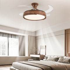 Bedroom Fan Ceiling Light 2025 New Ceiling Light Cream Wind Invisible Restaurant Household Ceiling Fan Light Mute Fan Light