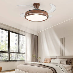 Bedroom Fan Ceiling Light 2025 New Ceiling Light Cream Wind Invisible Restaurant Household Ceiling Fan Light Mute Fan Light