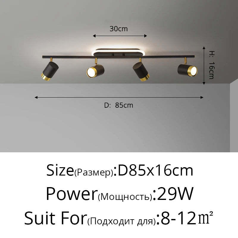 Black White Led Chandelier Living Room Balcony Corridor Chandelier Modern Simple Home Interior Decorative Lighting Fixtures