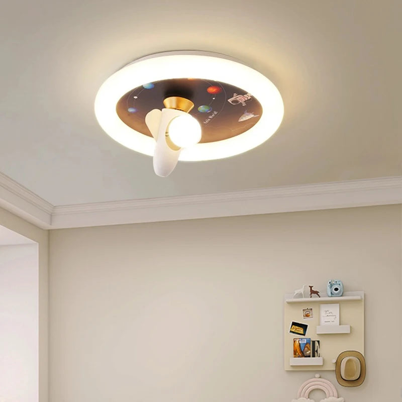Creative Led Airplane Round Ceiling Light Simple Modern Bedroom Children's Room Ceiling Lamp Home Indoor Decor Lighting  Fixture