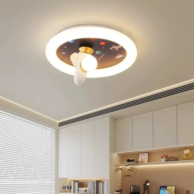 Creative Led Airplane Round Ceiling Light Simple Modern Bedroom Children's Room Ceiling Lamp Home Indoor Decor Lighting  Fixture