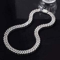 Cuban Link Chain Mens Mens Iced Out Miami Cuban Necklace Artificial Diamond Chain For Men Bling Hip Hop