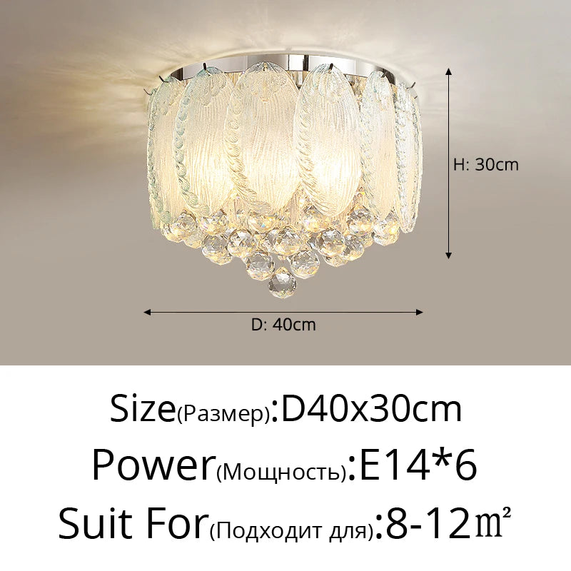French Cream Style Full Spectrum Ceiling Lamp Creative Feather Living Room Eye Protection LED Bedroom Study Light Luxury Lamps