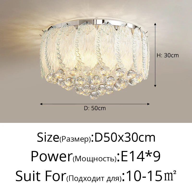 French Cream Style Full Spectrum Ceiling Lamp Creative Feather Living Room Eye Protection LED Bedroom Study Light Luxury Lamps