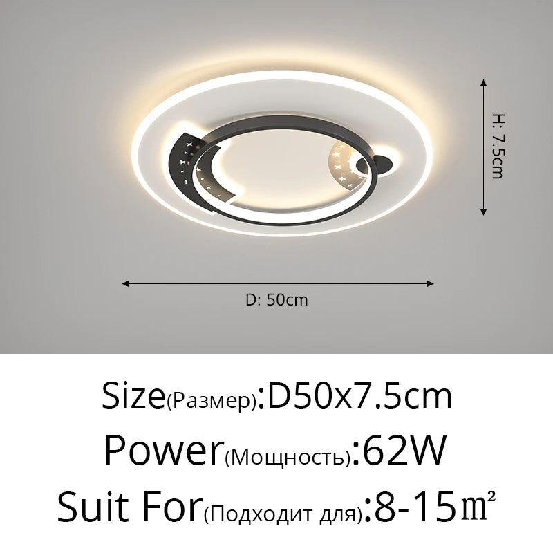 LED Living Room Ceiling Lamps Bedroom Simple Modern Atmosphere Remote Round Square Nordic Dining Room Home Indoor Lighting Lamps