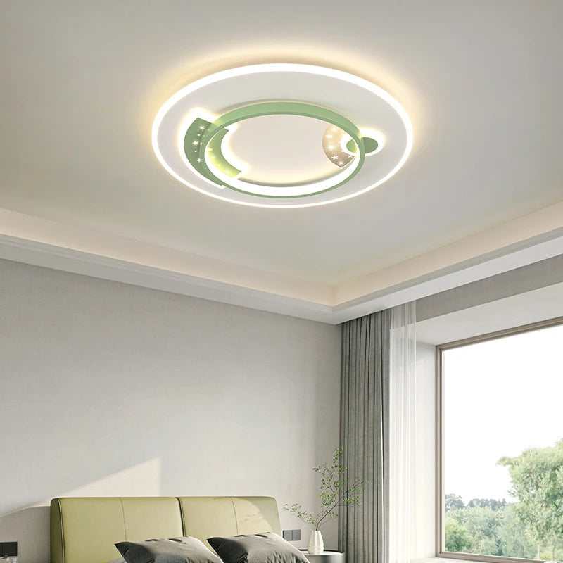 LED Living Room Ceiling Lamps Bedroom Simple Modern Atmosphere Remote Round Square Nordic Dining Room Home Indoor Lighting Lamps