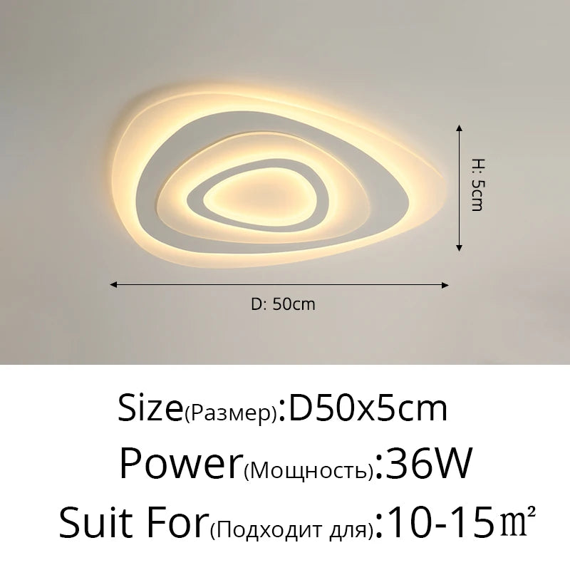 Led Bedroom Ceiling Lamp Modern Simple Atmosphere Lights Bedroom Living Dining Room Creative Study Room Indoor Lighting Fixtures