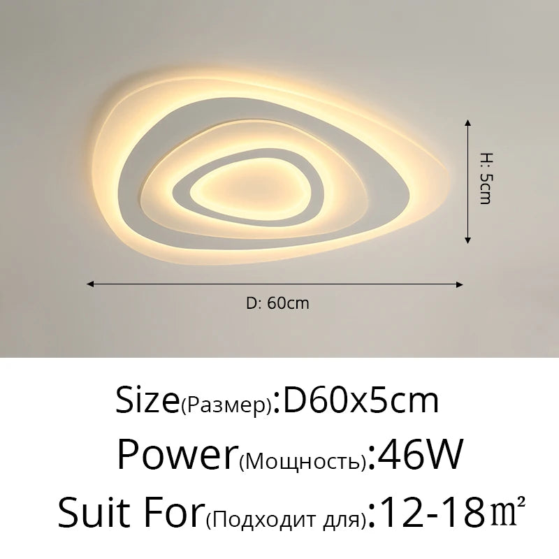 Led Bedroom Ceiling Lamp Modern Simple Atmosphere Lights Bedroom Living Dining Room Creative Study Room Indoor Lighting Fixtures