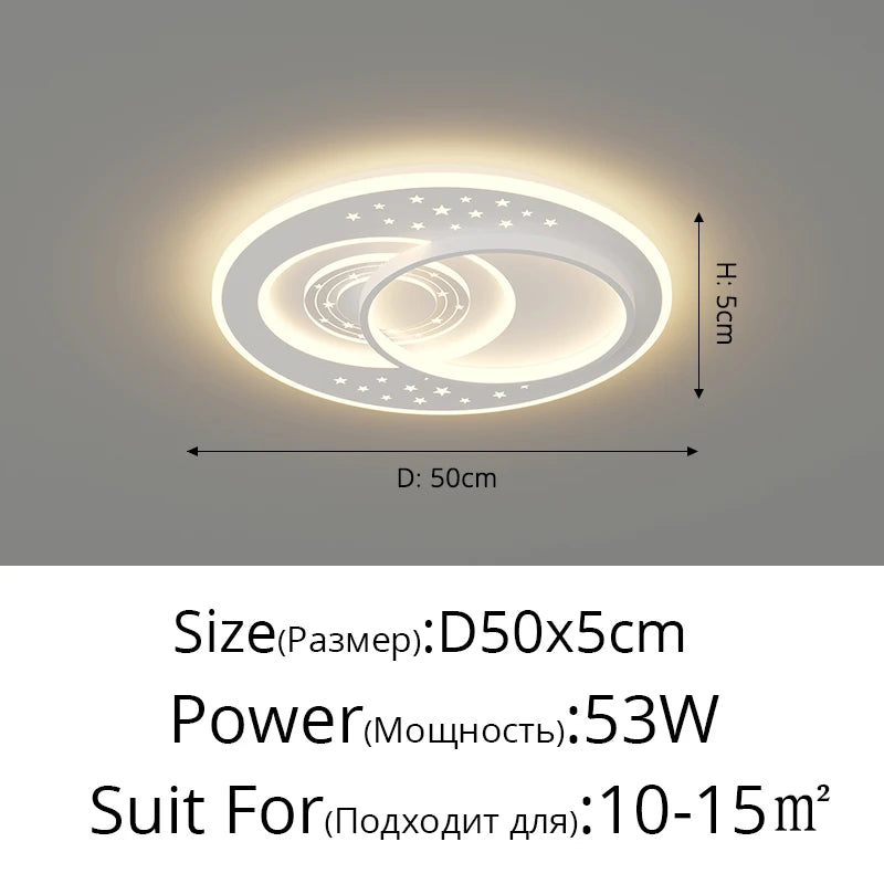 Led Ceiling Lamp Living Room Bedroom Modern Simple Round Square Lights Atmospheric Household Indoor Lighting Decor Ceiling Lamps