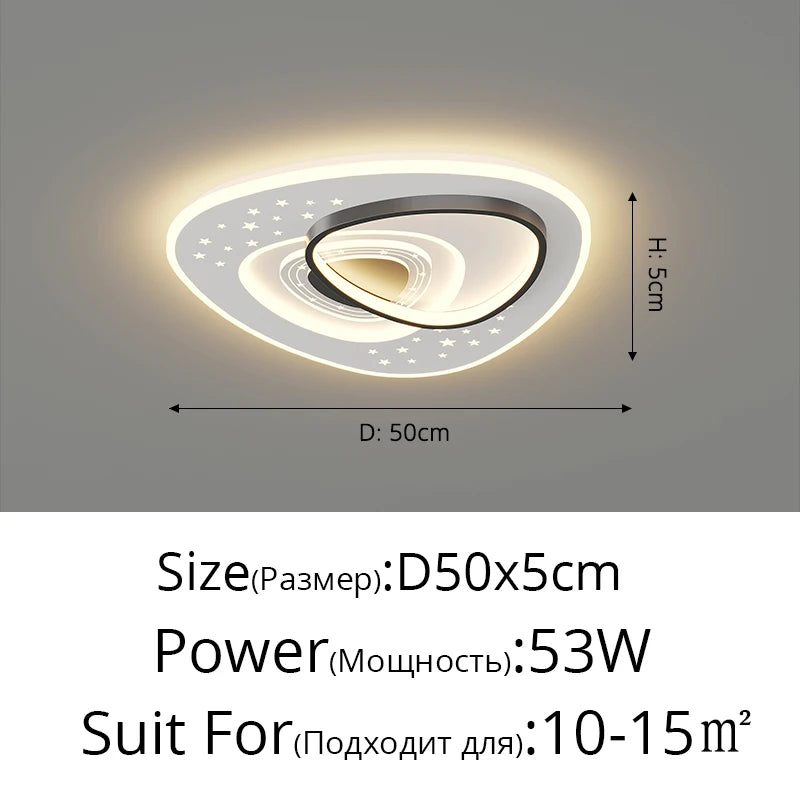 Led Ceiling Lamp Living Room Bedroom Modern Simple Round Square Lights Atmospheric Household Indoor Lighting Decor Ceiling Lamps