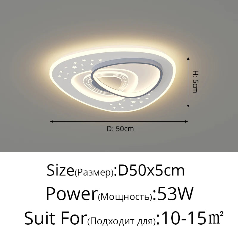 Led Ceiling Lamp Living Room Bedroom Modern Simple Round Square Lights Atmospheric Household Indoor Lighting Decor Ceiling Lamps