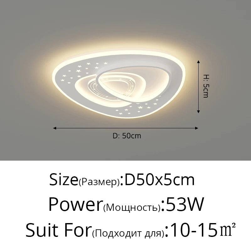 Led Ceiling Lamp Living Room Bedroom Modern Simple Round Square Lights Atmospheric Household Indoor Lighting Decor Ceiling Lamps