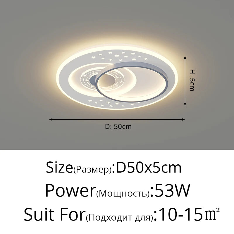 Led Ceiling Lamp Living Room Bedroom Modern Simple Round Square Lights Atmospheric Household Indoor Lighting Decor Ceiling Lamps