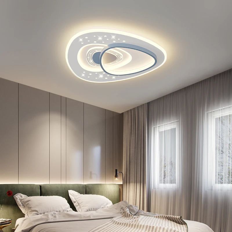 Led Ceiling Lamp Living Room Bedroom Modern Simple Round Square Lights Atmospheric Household Indoor Lighting Decor Ceiling Lamps