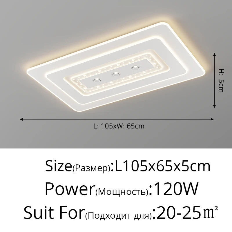 Led Ceiling Lamps Simple Modern Bedroom Rectangular Round Lights Living Dining Room Home Indoor Lighting Decor Lighting Fixtures