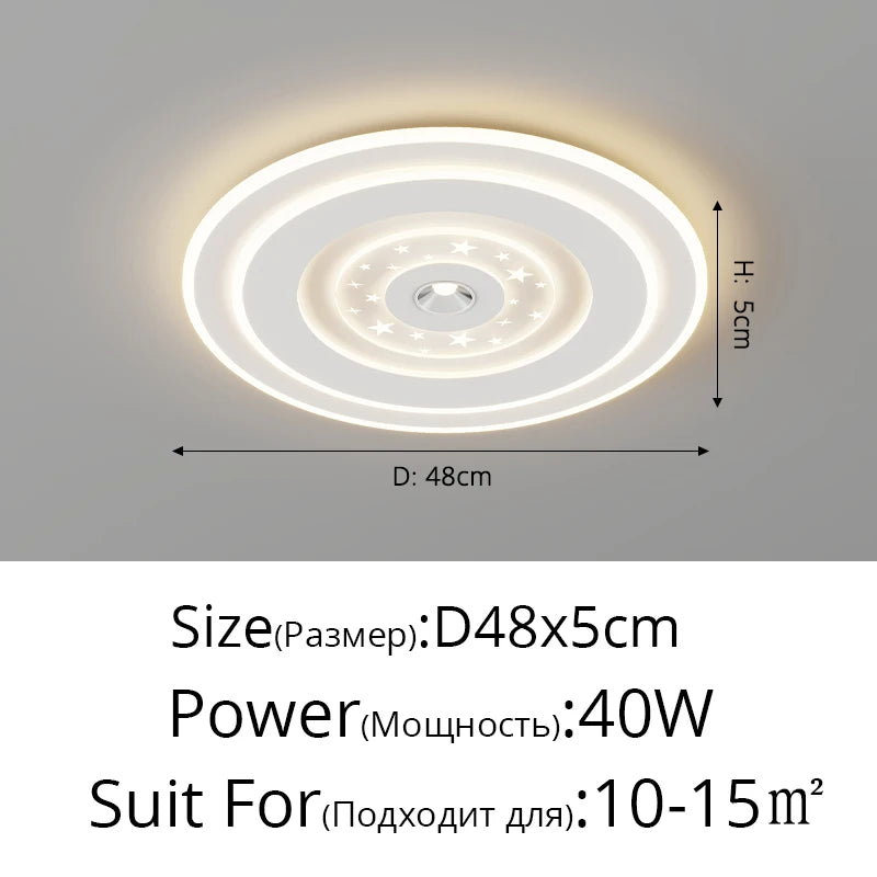 Led Ceiling Lamps Simple Modern Bedroom Rectangular Round Lights Living Dining Room Home Indoor Lighting Decor Lighting Fixtures