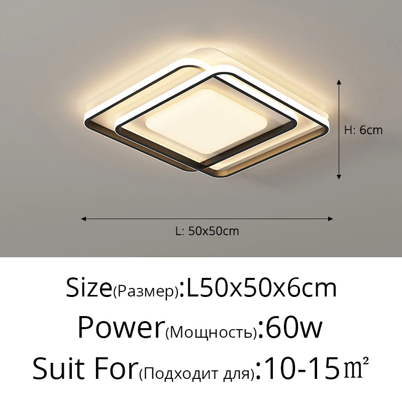 Led Ceiling Light Luxury Atmosphere Living Room Ceiling Lamp Simple Modern Bedroom Study Lamp Home Indoor Decor Lighting Fixture