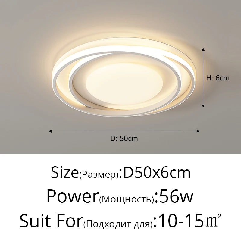 Led Ceiling Light Luxury Atmosphere Living Room Ceiling Lamp Simple Modern Bedroom Study Lamp Home Indoor Decor Lighting Fixture