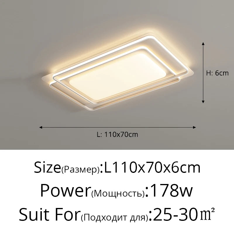 Led Ceiling Light Luxury Atmosphere Living Room Ceiling Lamp Simple Modern Bedroom Study Lamp Home Indoor Decor Lighting Fixture