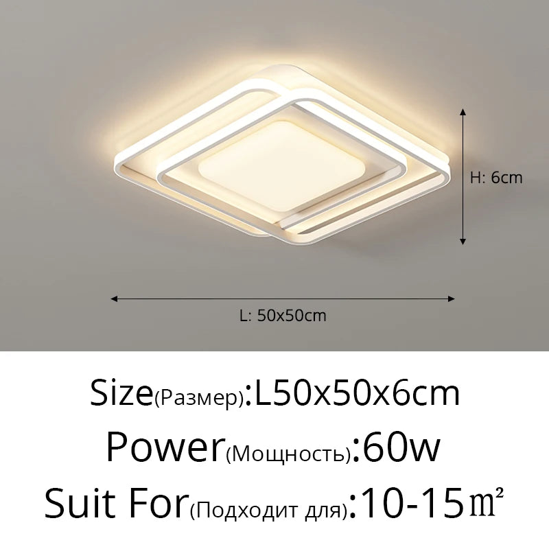 Led Ceiling Light Luxury Atmosphere Living Room Ceiling Lamp Simple Modern Bedroom Study Lamp Home Indoor Decor Lighting Fixture