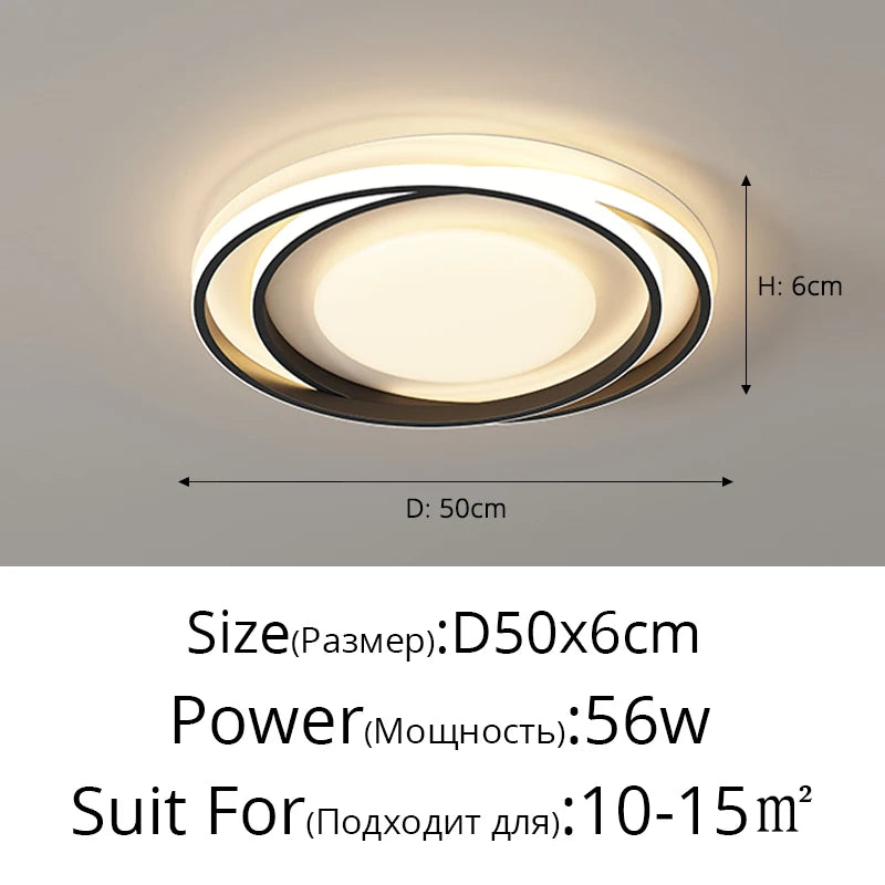 Led Ceiling Light Luxury Atmosphere Living Room Ceiling Lamp Simple Modern Bedroom Study Lamp Home Indoor Decor Lighting Fixture