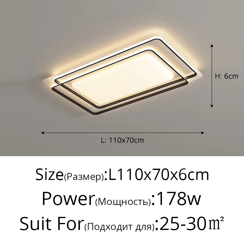 Led Ceiling Light Luxury Atmosphere Living Room Ceiling Lamp Simple Modern Bedroom Study Lamp Home Indoor Decor Lighting Fixture