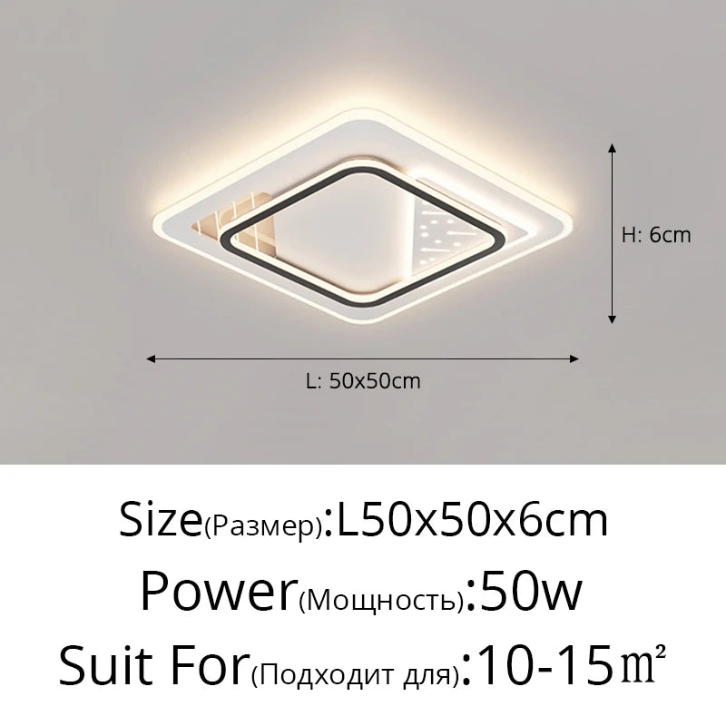 Led Ceiling Light Luxury Atmosphere Living Room Simple Modern Bedroom Dining Room Chandelier Home Indoor Lighting Decor Fixtures