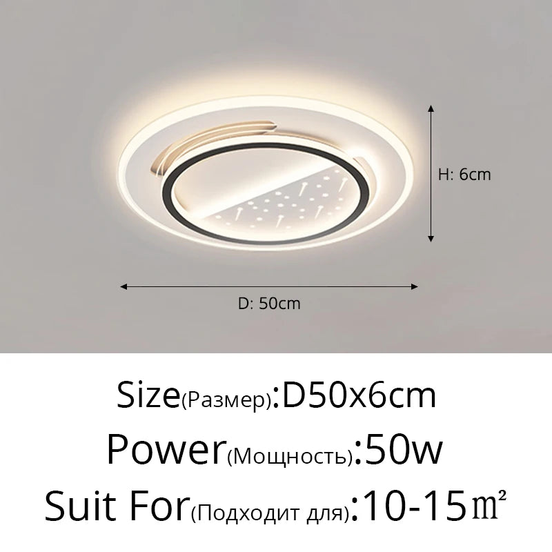 Led Ceiling Light Luxury Atmosphere Living Room Simple Modern Bedroom Dining Room Chandelier Home Indoor Lighting Decor Fixtures