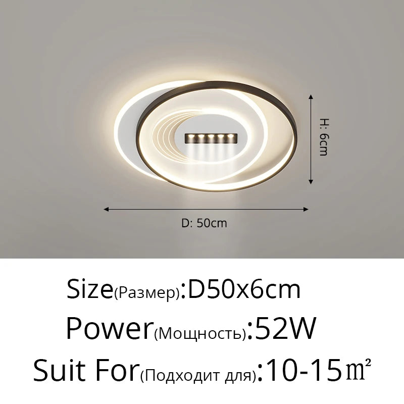 Led Ceiling Lights Living Room Round Square Ceiling Lamp Bedroom Study Simple Modern Atmosphere Home Indoor Lighting Decor Lamps