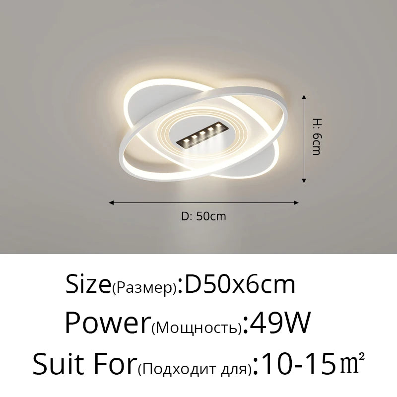 Led Ceiling Lights Living Room Round Square Ceiling Lamp Bedroom Study Simple Modern Atmosphere Home Indoor Lighting Decor Lamps