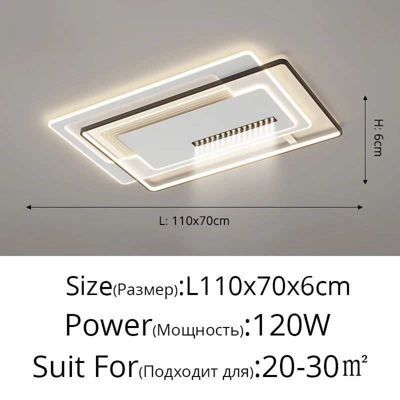 Led Ceiling Lights Living Room Round Square Ceiling Lamp Bedroom Study Simple Modern Atmosphere Home Indoor Lighting Decor Lamps