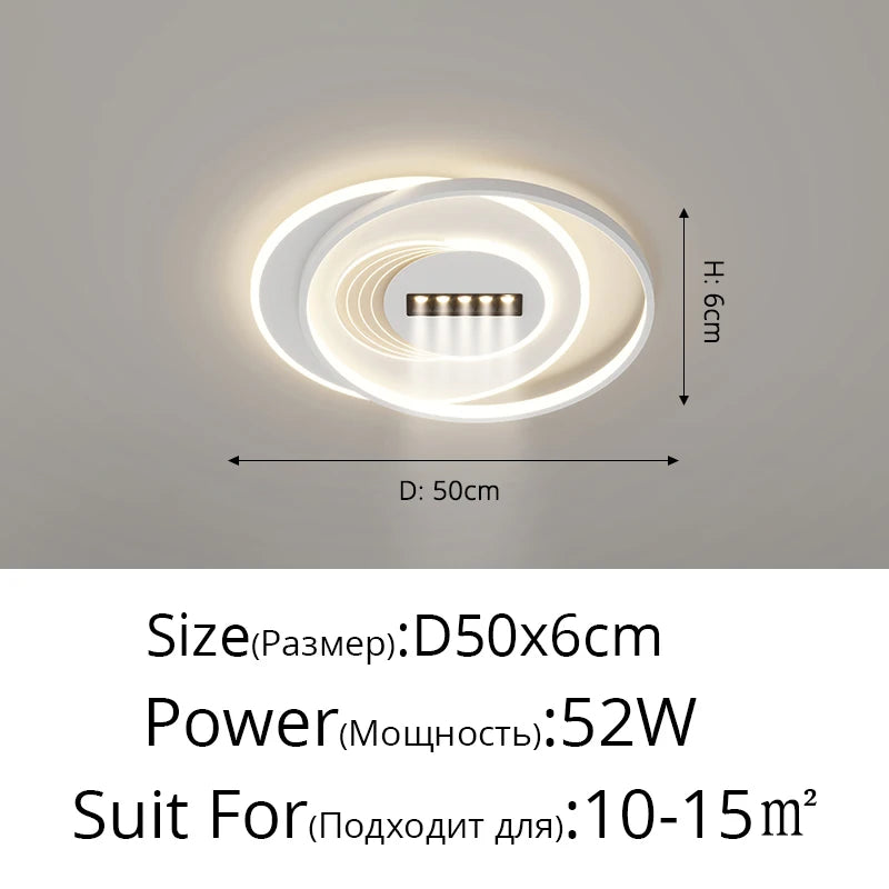 Led Ceiling Lights Living Room Round Square Ceiling Lamp Bedroom Study Simple Modern Atmosphere Home Indoor Lighting Decor Lamps