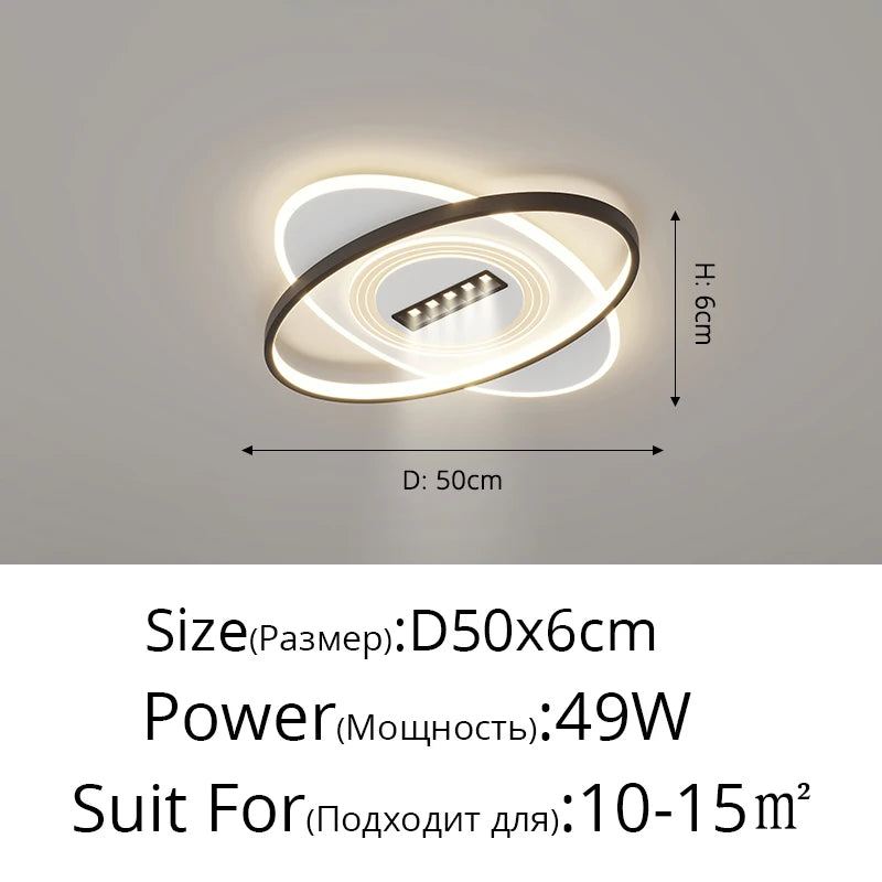 Led Ceiling Lights Living Room Round Square Ceiling Lamp Bedroom Study Simple Modern Atmosphere Home Indoor Lighting Decor Lamps