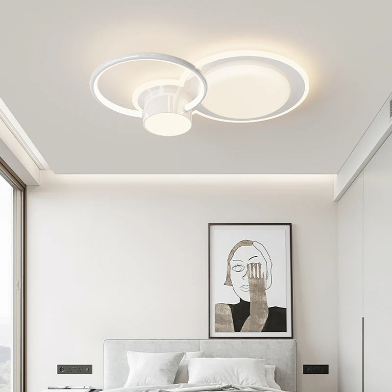 Led Living Room Ceiling Light Simple Modern Atmosphere Creative Ring Simple Bedroom Ceiling Lamp Home Indoor Decor Lighting Lamp