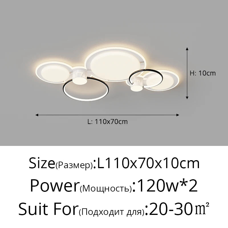 Led Living Room Ceiling Light Simple Modern Atmosphere Creative Ring Simple Bedroom Ceiling Lamp Home Indoor Decor Lighting Lamp