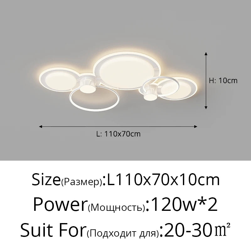 Led Living Room Ceiling Light Simple Modern Atmosphere Creative Ring Simple Bedroom Ceiling Lamp Home Indoor Decor Lighting Lamp