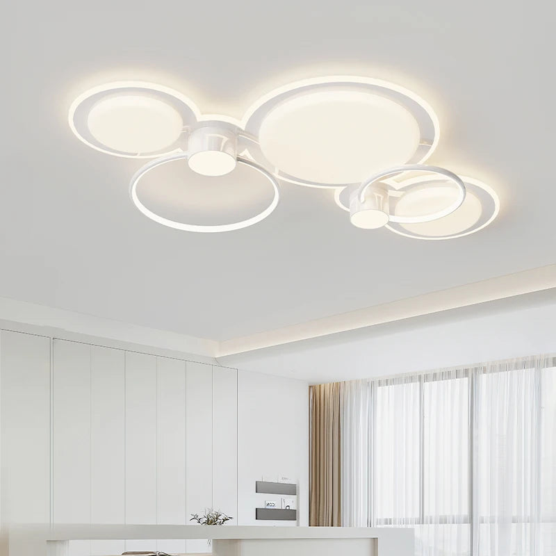 Led Living Room Ceiling Light Simple Modern Atmosphere Creative Ring Simple Bedroom Ceiling Lamp Home Indoor Decor Lighting Lamp