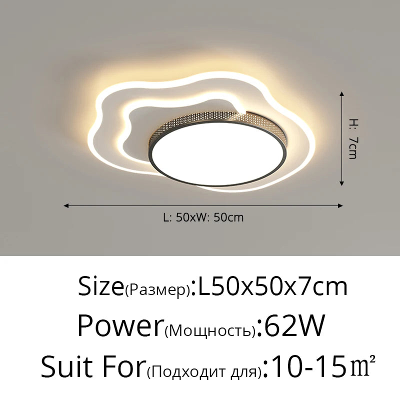 Led Rectangular Ceiling Lamp Living Room Modern Simple Atmosphere Home Round Bedroom Aisle Balcony Lamp Indoor Lighting Fixtures