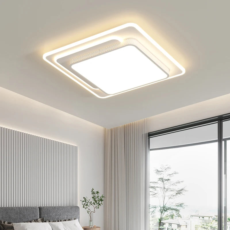 Led Rectangular Ceiling Lamp Living Room Modern Simple Atmosphere Home Round Bedroom Aisle Balcony Lamp Indoor Lighting Fixtures