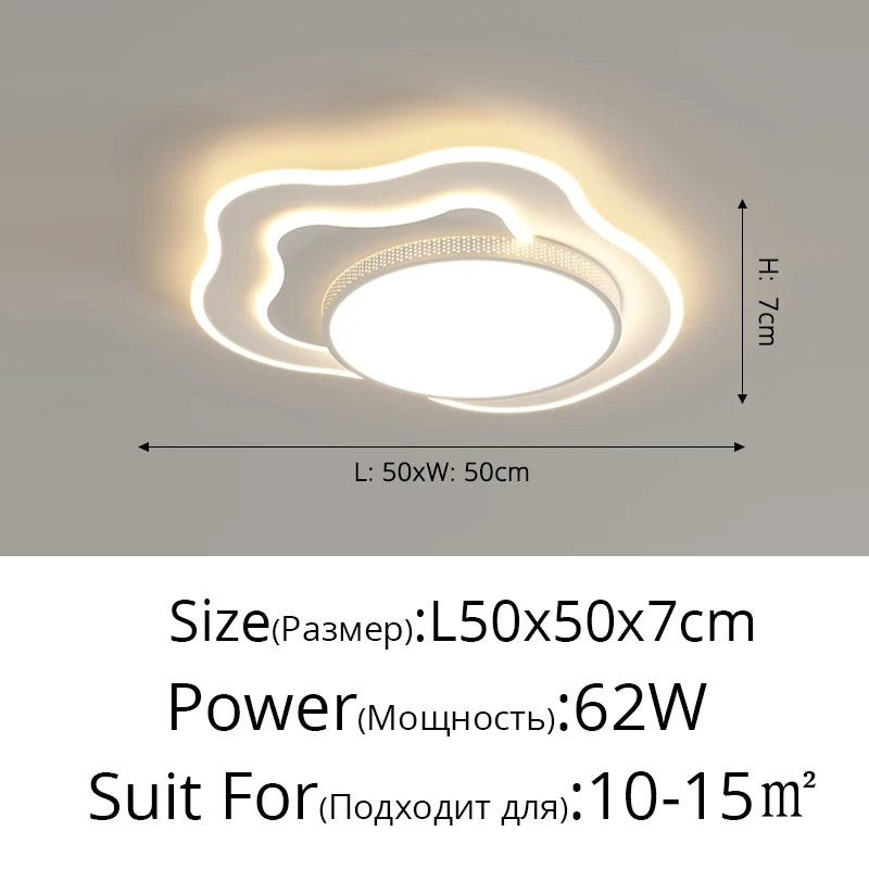 Led Rectangular Ceiling Lamp Living Room Modern Simple Atmosphere Home Round Bedroom Aisle Balcony Lamp Indoor Lighting Fixtures