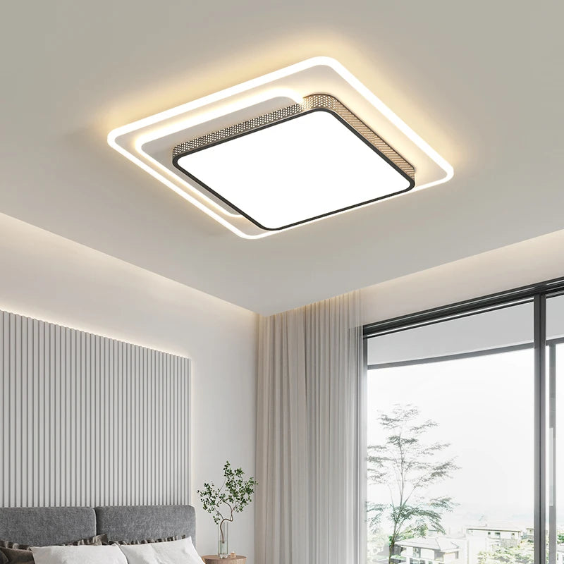 Led Rectangular Ceiling Lamp Living Room Modern Simple Atmosphere Home Round Bedroom Aisle Balcony Lamp Indoor Lighting Fixtures