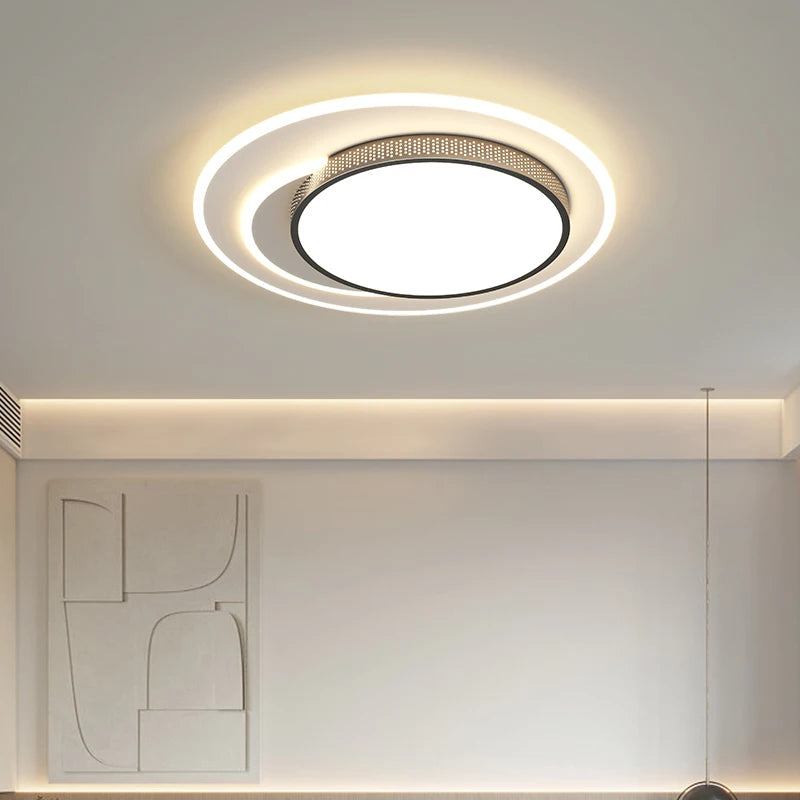 Led Rectangular Ceiling Lamp Living Room Modern Simple Atmosphere Home Round Bedroom Aisle Balcony Lamp Indoor Lighting Fixtures