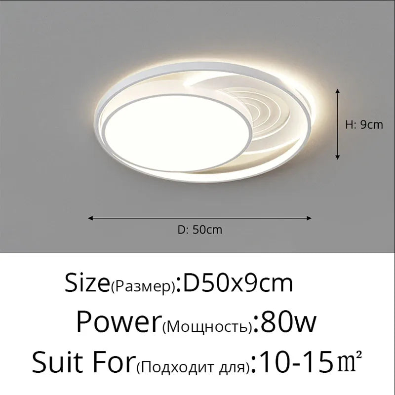 Living Room Led Ceiling Lights Simple Modern Atmosphere Chandeliers Creative Bedroom Dining Room Lamp Home Indoor Lighting Lamps