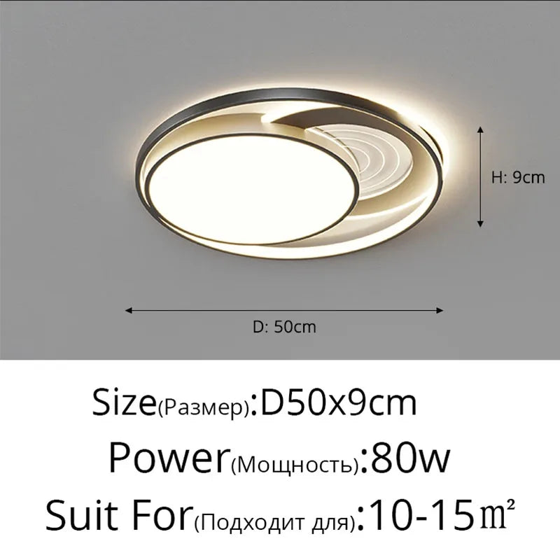 Living Room Led Ceiling Lights Simple Modern Atmosphere Chandeliers Creative Bedroom Dining Room Lamp Home Indoor Lighting Lamps